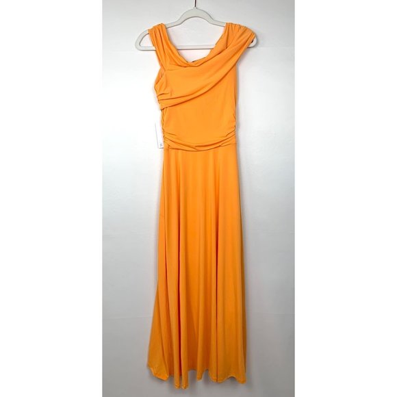 NWT Bailey 44 Dani Gown Off the Shoulder Maxi Dress Sangria Orange Small - Picture 7 of 11